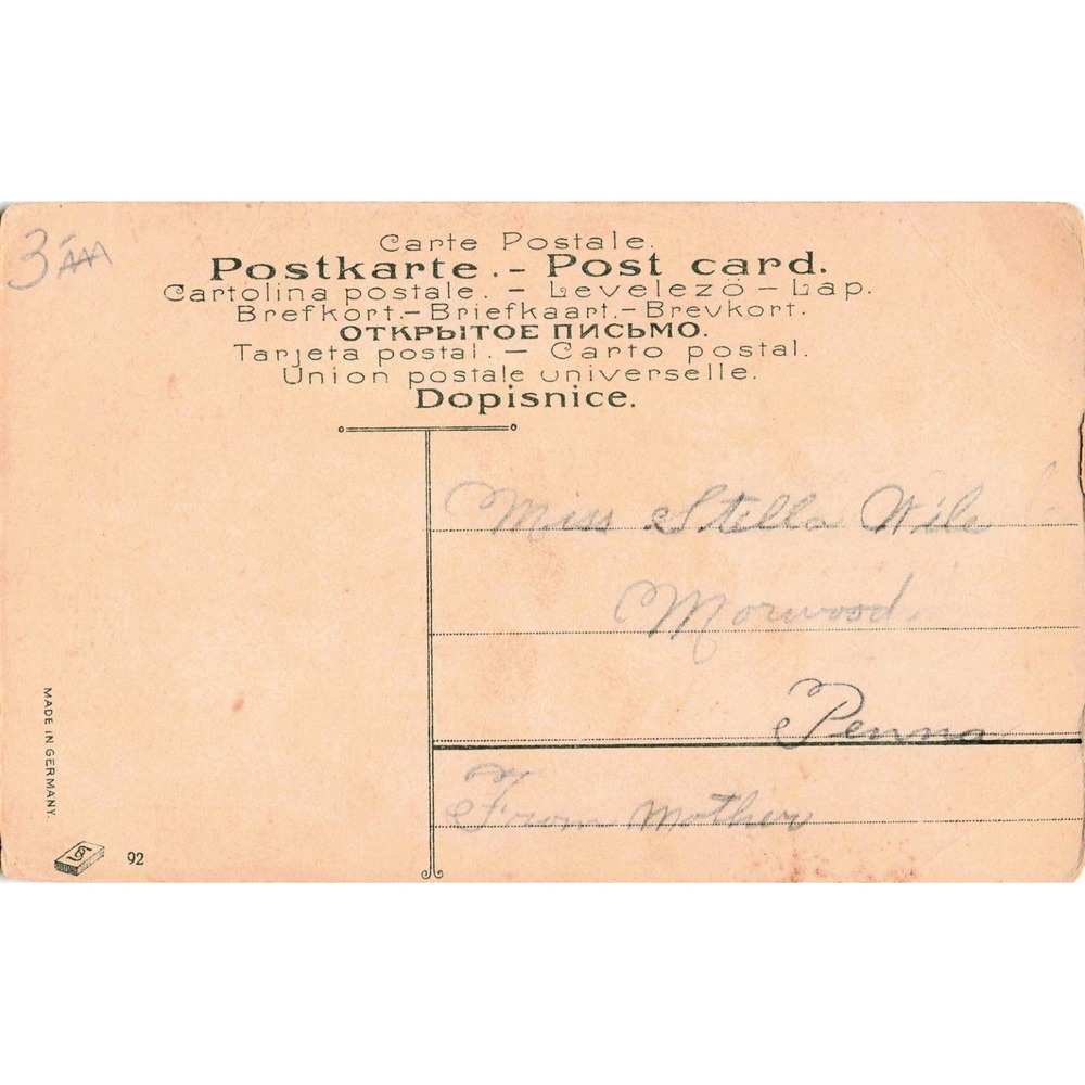 Give Us This Day Our Daily Bread Lord's Prayer Antique Postcard Wheat Religious - Picture 2 of 2